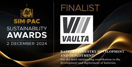 Vaulta: Finalist in the SIM-PAC Sustainability Awards!